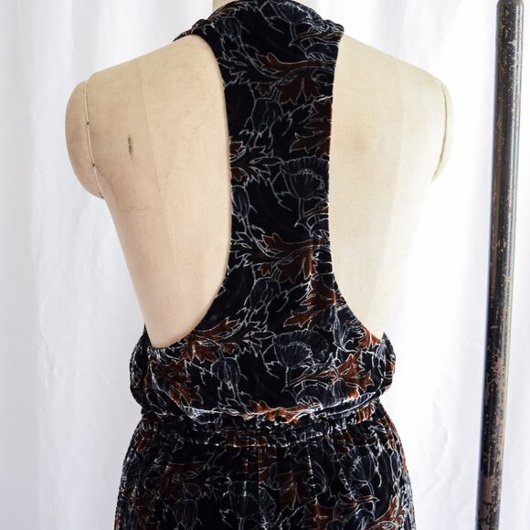 Sonia Rykiel AW 2015 Simona Velvet Dark Floral Jumpsuit - Picture 8 of 12